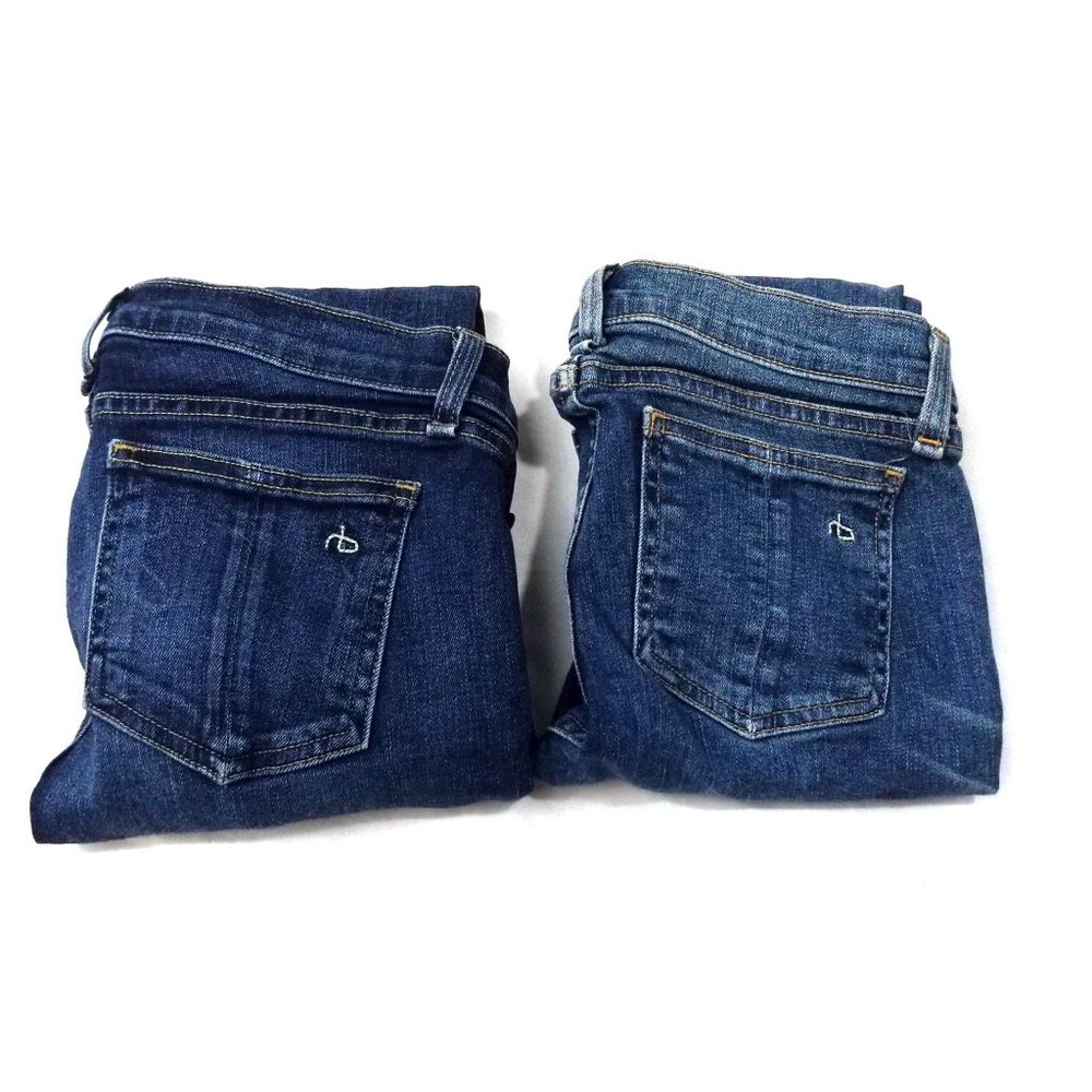 rag & bone Skinny Jeans Bundle Dark Blue Denim 24